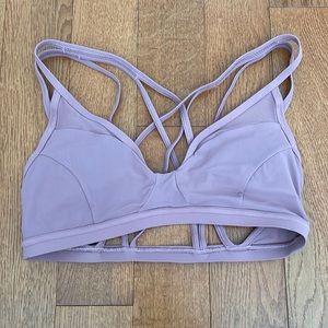Mauve colored sports bra
